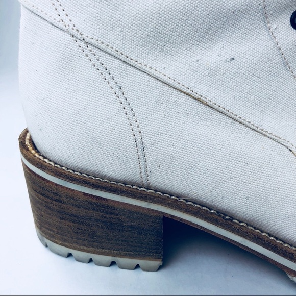 Boots Laced Hand Made in Italy Boots off white - PRET 7.5 - Picture 3 of 8